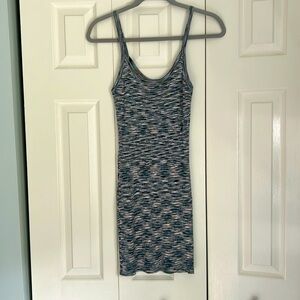 Forever 21, size M. Multicolored knit bodycon mini dress.